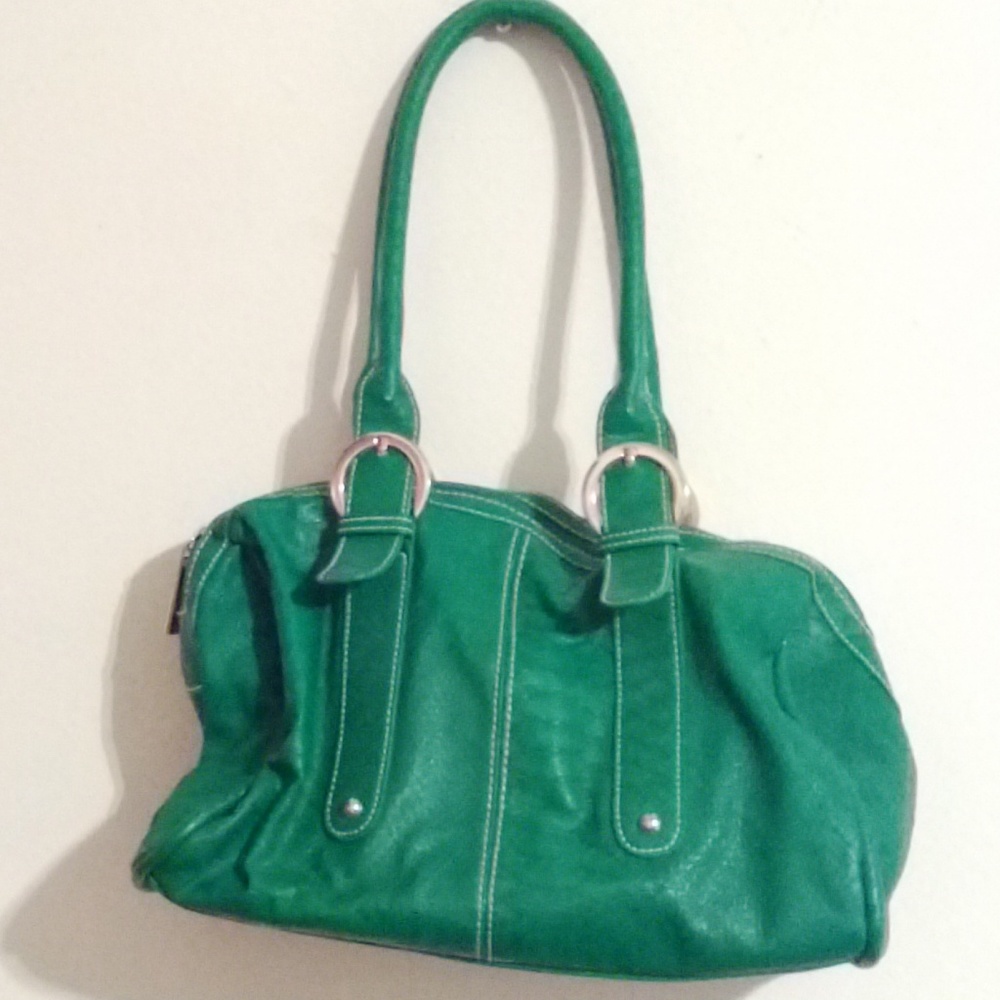 Charming Charlie Purse Green Reptile Print Bag
